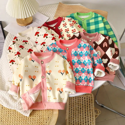 Childrens Knitted Coat - Warm Autumn Winter Sweater Jacket for Boys  Girls - ZOOMNSTORE