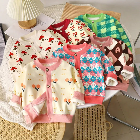 Childrens Knitted Coat - Warm Autumn Winter Sweater Jacket for Boys  Girls - ZOOMNSTORE