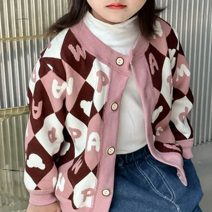 Childrens Knitted Coat - Warm Autumn Winter Sweater Jacket for Boys  Girls - ZOOMNSTORE