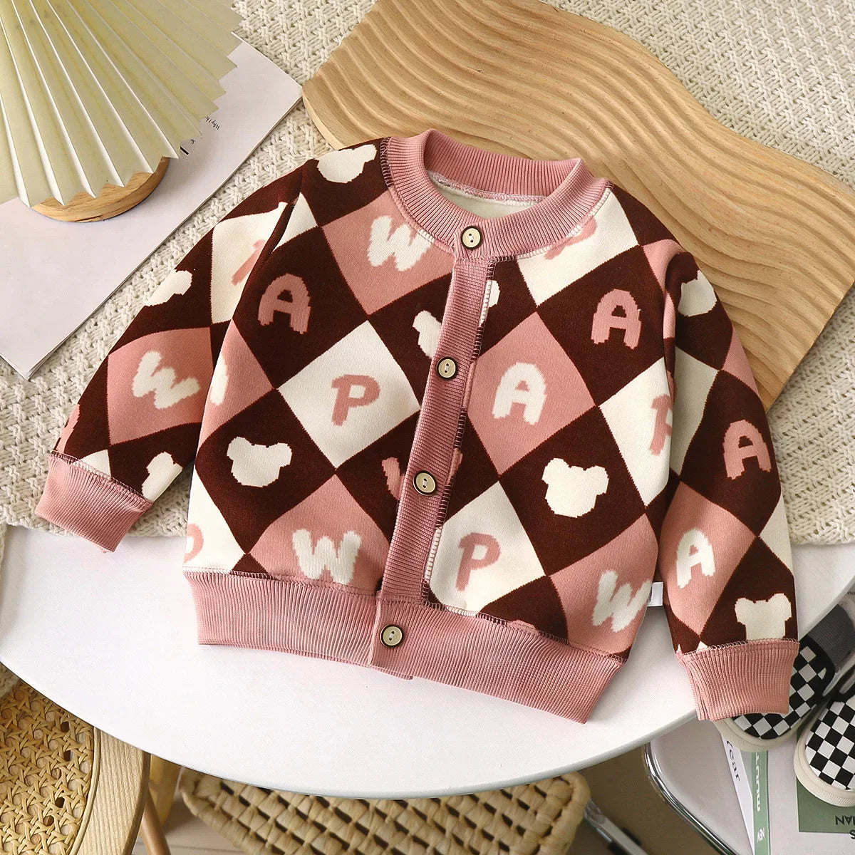 Childrens Knitted Coat - Warm Autumn Winter Sweater Jacket for Boys  Girls - ZOOMNSTORE