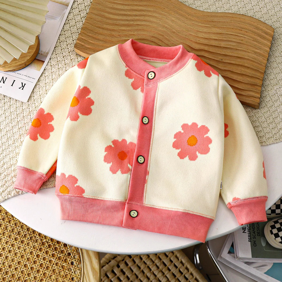 Childrens Knitted Coat - Warm Autumn Winter Sweater Jacket for Boys  Girls - ZOOMNSTORE