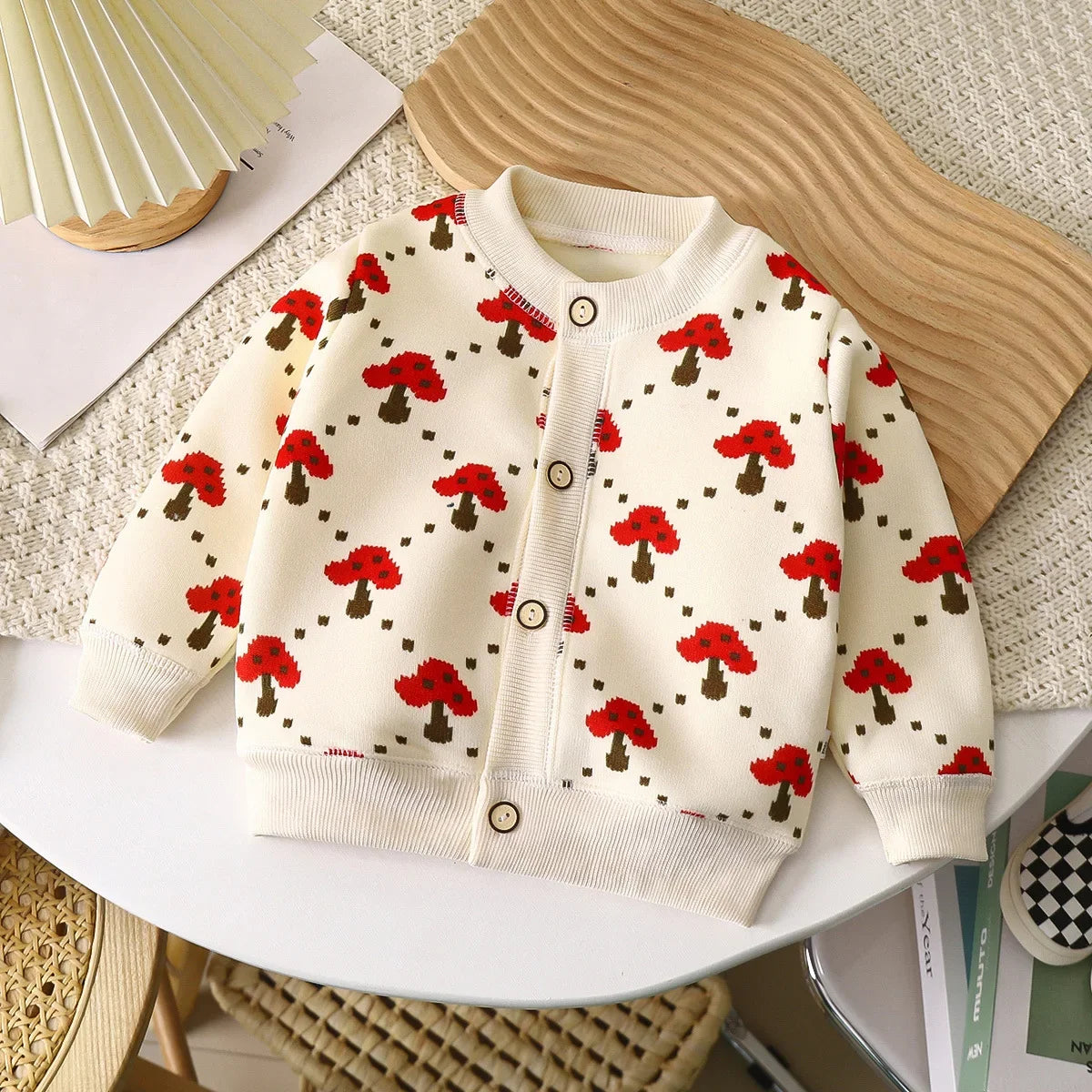 Childrens Knitted Coat - Warm Autumn Winter Sweater Jacket for Boys  Girls - ZOOMNSTORE