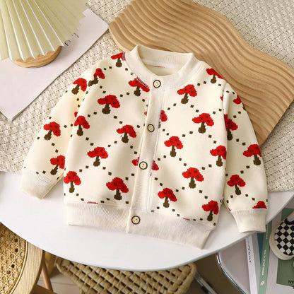 Childrens Knitted Coat - Warm Autumn Winter Sweater Jacket for Boys  Girls - ZOOMNSTORE