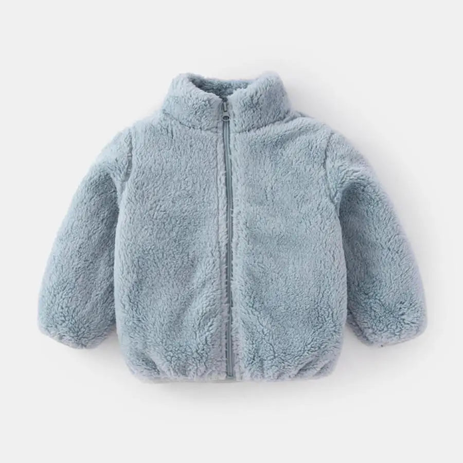 Childrens Plush Coat - Warm Casual Jacket for Autumn Winter - ZOOMNSTORE