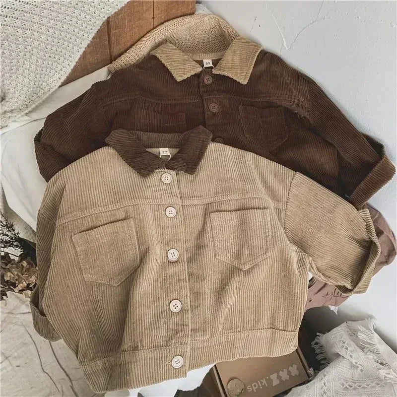 Childrens Retro Coat - Japanese Korean Autumn Winter Jacket for Boys  Girls - ZOOMNSTORE