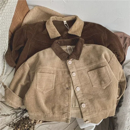 Childrens Retro Coat - Japanese Korean Autumn Winter Jacket for Boys  Girls - ZOOMNSTORE