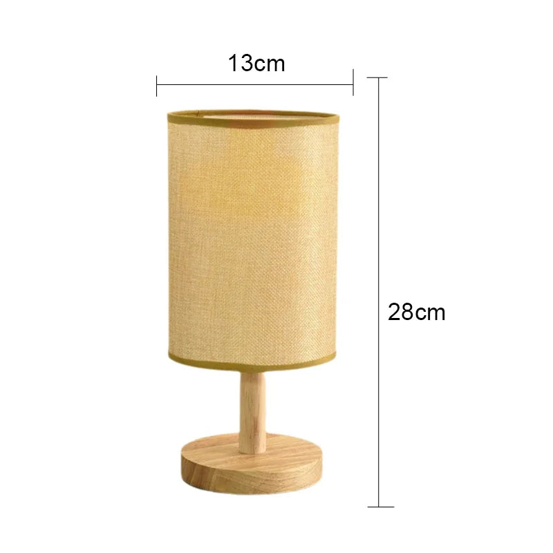 Chinese LED Table Lamp - Dimmable USB Night Light with Fabric Lampshade for Living Room and Bedroom - ZOOMNSTORE