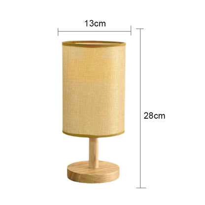 Chinese LED Table Lamp - Dimmable USB Night Light with Fabric Lampshade for Living Room and Bedroom - ZOOMNSTORE