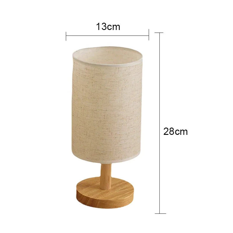 Chinese LED Table Lamp - Dimmable USB Night Light with Fabric Lampshade for Living Room and Bedroom - ZOOMNSTORE