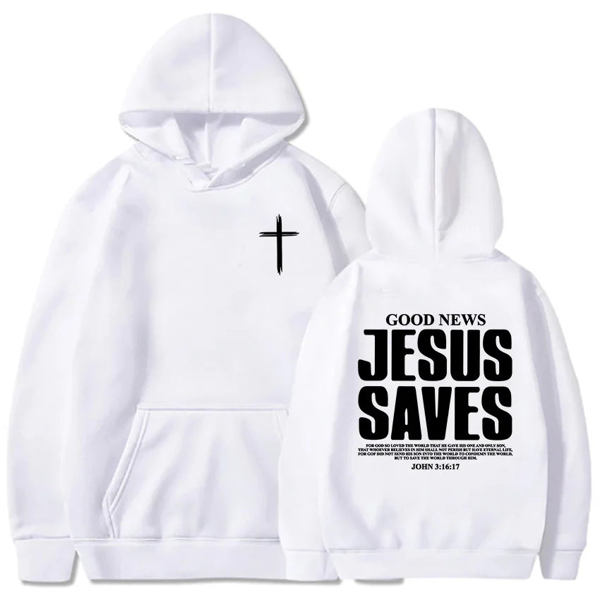Jesus Saves Hoodie - John 316 Christian Sweatshirt for Men  Women - ZOOMNSTORE