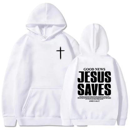 Jesus Saves Hoodie - John 316 Christian Sweatshirt for Men  Women - ZOOMNSTORE