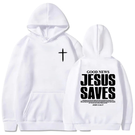 Jesus Saves Hoodie - John 316 Christian Sweatshirt for Men  Women - ZOOMNSTORE