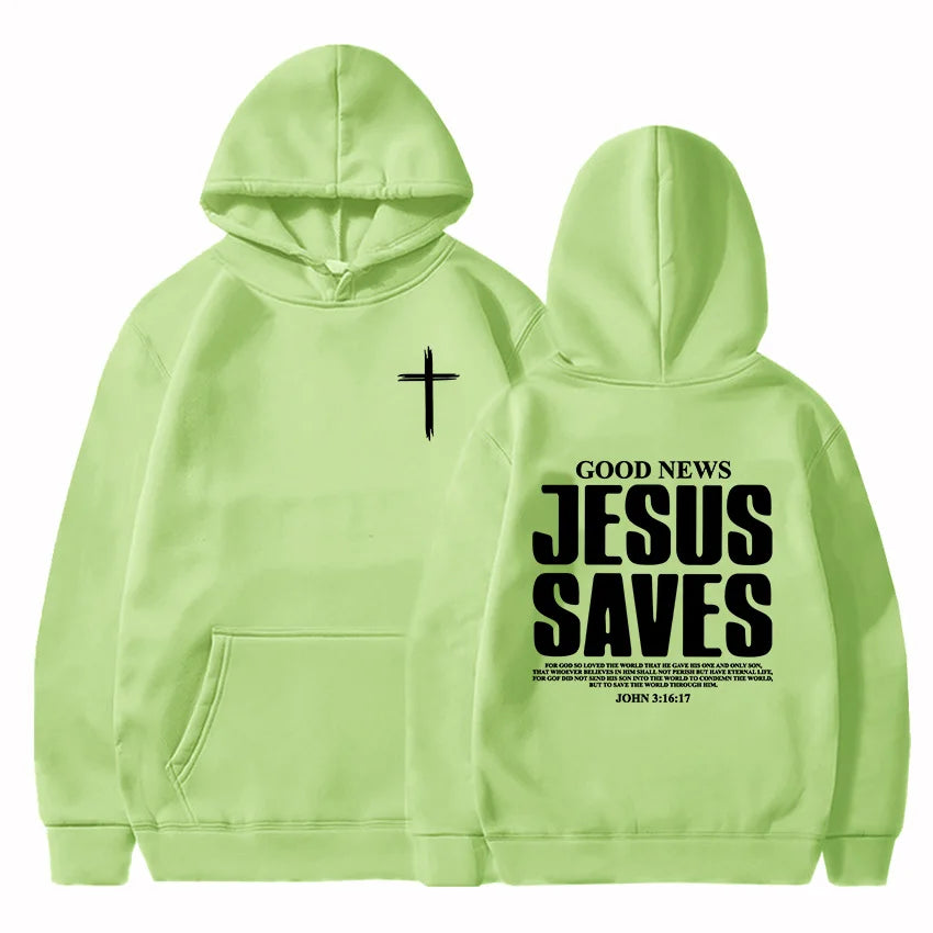 Jesus Saves Hoodie - John 316 Christian Sweatshirt for Men  Women - ZOOMNSTORE