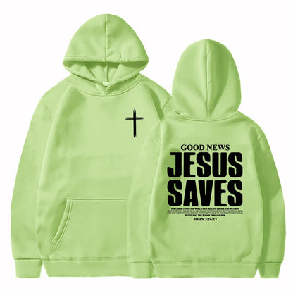 Jesus Saves Hoodie - John 316 Christian Sweatshirt for Men  Women - ZOOMNSTORE