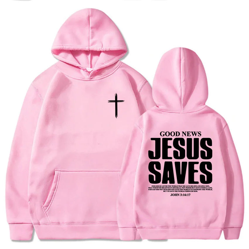 Jesus Saves Hoodie - John 316 Christian Sweatshirt for Men  Women - ZOOMNSTORE