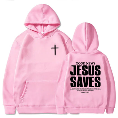 Jesus Saves Hoodie - John 316 Christian Sweatshirt for Men  Women - ZOOMNSTORE