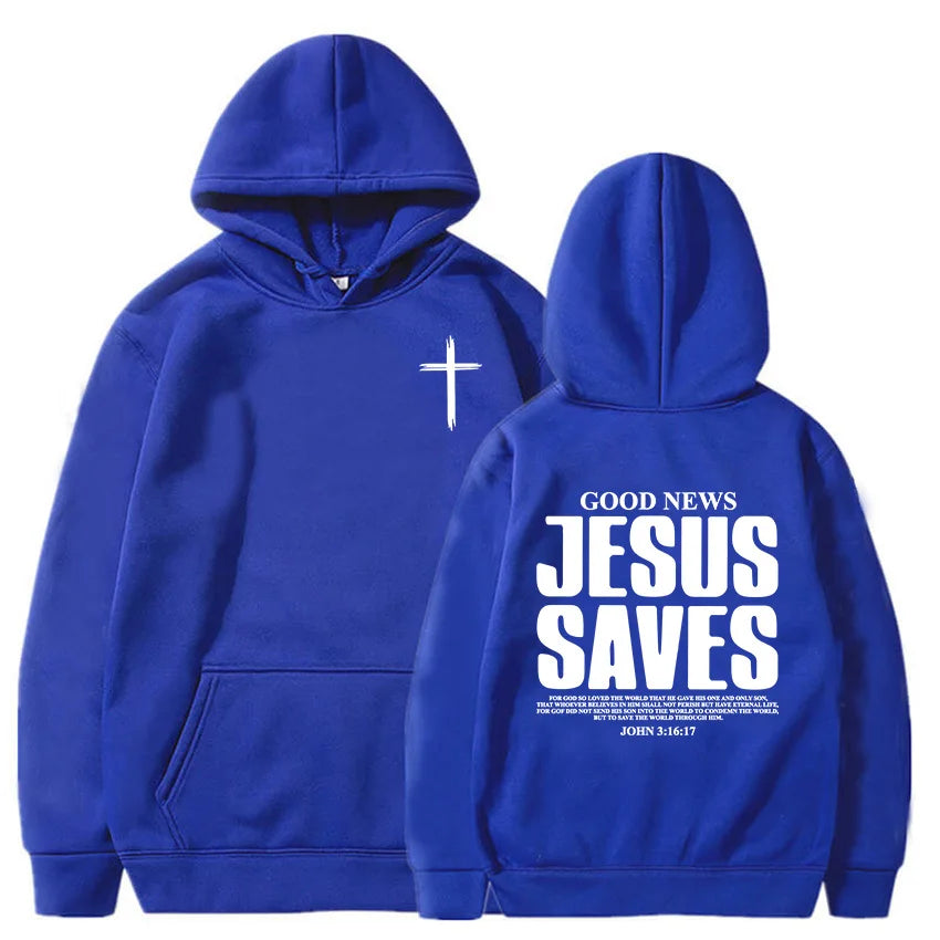 Jesus Saves Hoodie - John 316 Christian Sweatshirt for Men  Women - ZOOMNSTORE