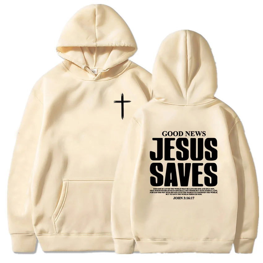 Jesus Saves Hoodie - John 316 Christian Sweatshirt for Men  Women - ZOOMNSTORE