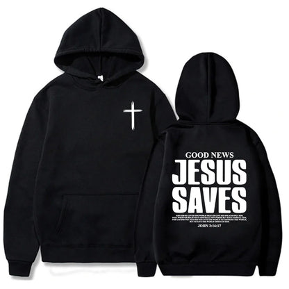 Jesus Saves Hoodie - John 316 Christian Sweatshirt for Men  Women - ZOOMNSTORE