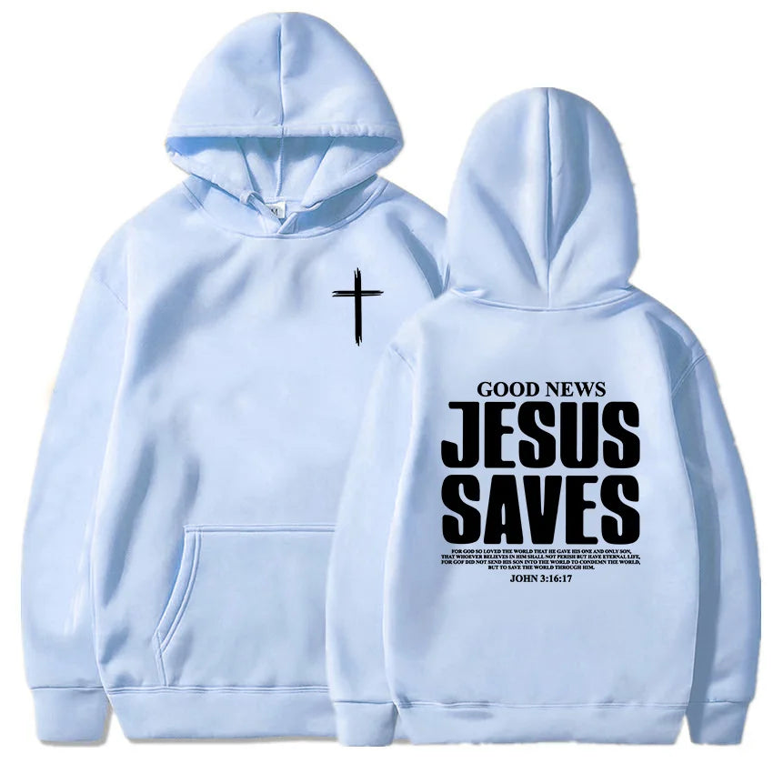 Jesus Saves Hoodie - John 316 Christian Sweatshirt for Men  Women - ZOOMNSTORE