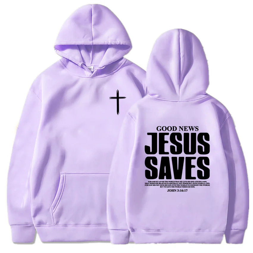 Jesus Saves Hoodie - John 316 Christian Sweatshirt for Men  Women - ZOOMNSTORE