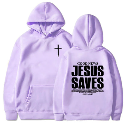 Jesus Saves Hoodie - John 316 Christian Sweatshirt for Men  Women - ZOOMNSTORE