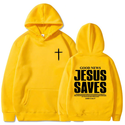 Jesus Saves Hoodie - John 316 Christian Sweatshirt for Men  Women - ZOOMNSTORE