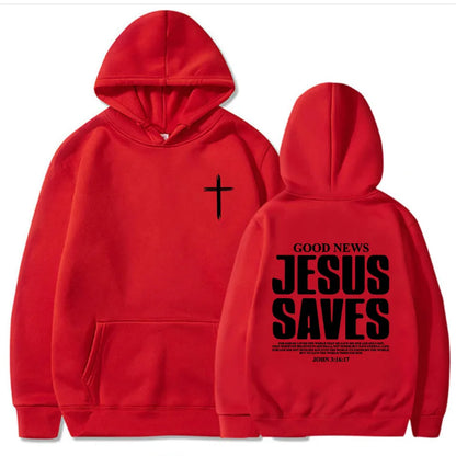 Jesus Saves Hoodie - John 316 Christian Sweatshirt for Men  Women - ZOOMNSTORE