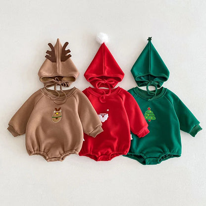Christmas Baby Clothes – Newborn Bodysuits & Infant Jumpsuit Set With Cartoon Pattern - ZOOMNSTORE