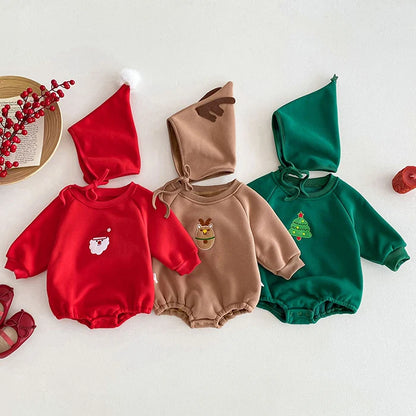 Christmas Baby Clothes – Newborn Bodysuits & Infant Jumpsuit Set With Cartoon Pattern - ZOOMNSTORE