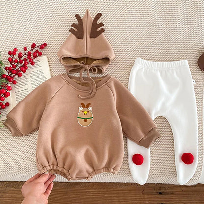 Christmas Baby Clothes – Newborn Bodysuits & Infant Jumpsuit Set With Cartoon Pattern - ZOOMNSTORE