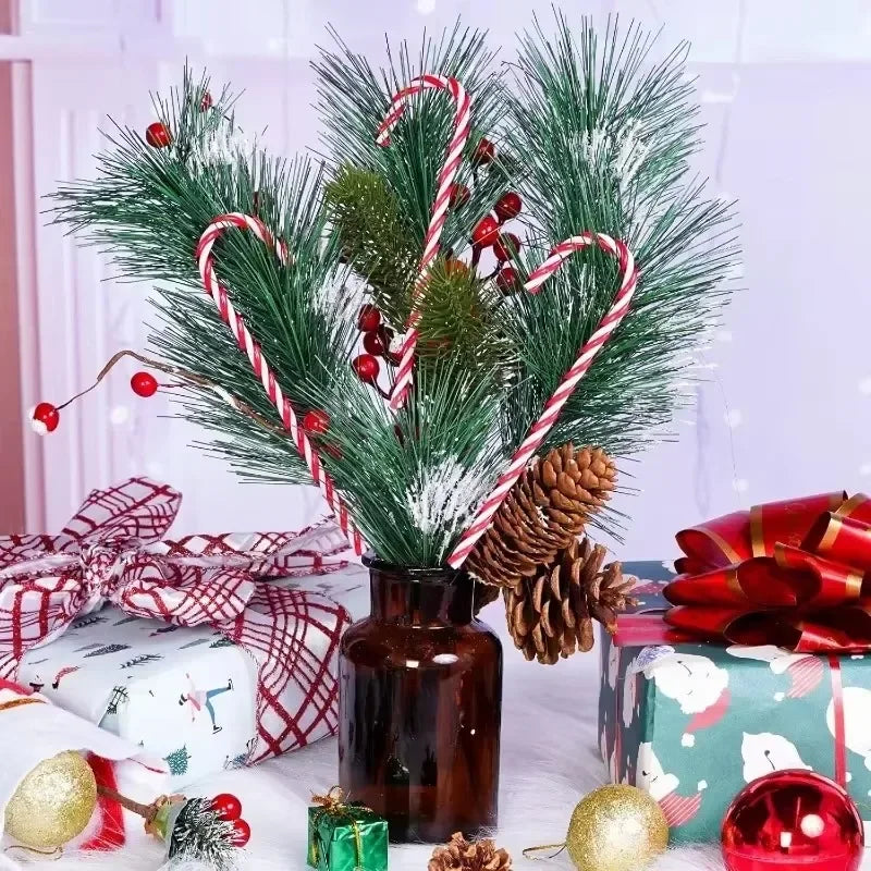 Christmas Candy Cane Ornaments - Plastic Tree Hanging Decorations 10010 Pcs - ZOOMNSTORE