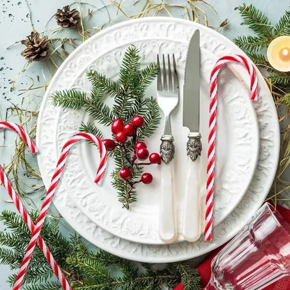 Christmas Candy Cane Ornaments - Plastic Tree Hanging Decorations 10010 Pcs - ZOOMNSTORE