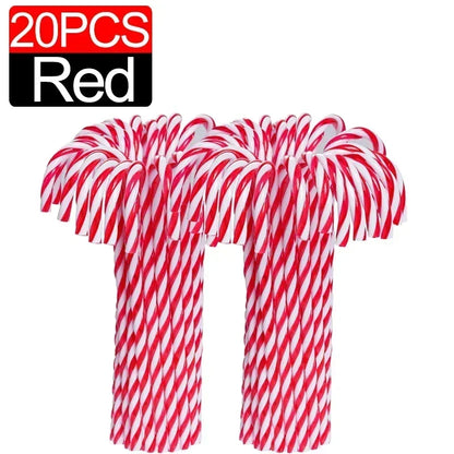 Christmas Candy Cane Ornaments - Plastic Tree Hanging Decorations 10010 Pcs - ZOOMNSTORE