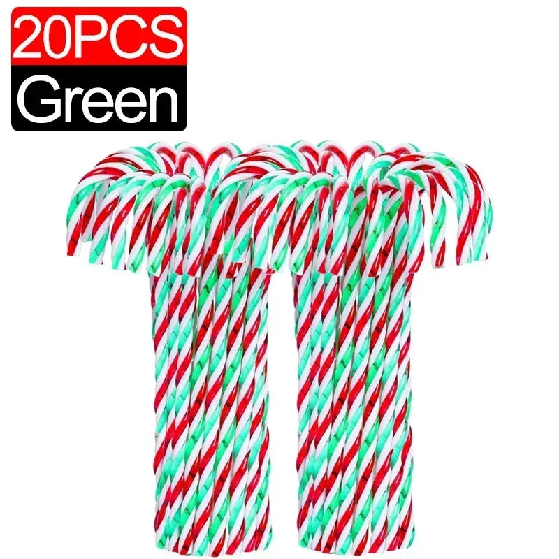 Christmas Candy Cane Ornaments - Plastic Tree Hanging Decorations 10010 Pcs - ZOOMNSTORE