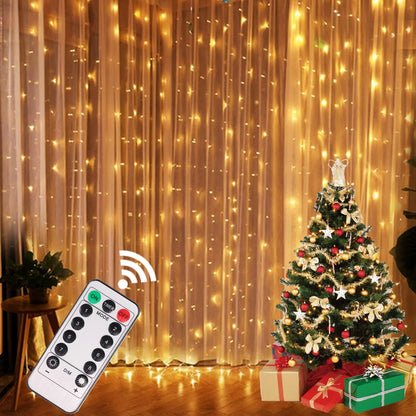 Christmas Lights Curtain Garland - Merry Xmas Home Decor  Fairy Lights for New Year - ZOOMNSTORE