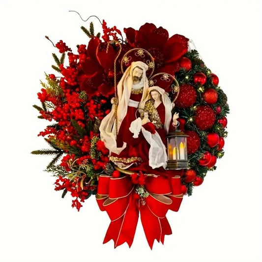 Christmas Decoration Wreath – Artificial Greenery Holiday Wreath for Indoor Decor - ZOOMNSTORE