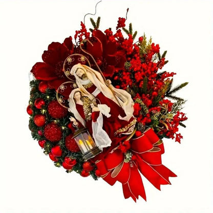 Christmas Decoration Wreath – Artificial Greenery Holiday Wreath for Indoor Decor - ZOOMNSTORE