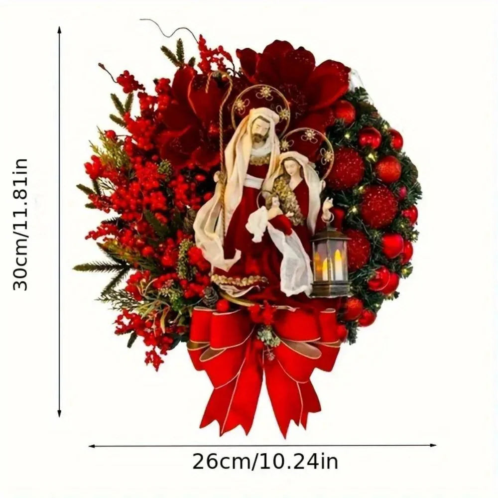 Christmas Decoration Wreath – Artificial Greenery Holiday Wreath for Indoor Decor - ZOOMNSTORE