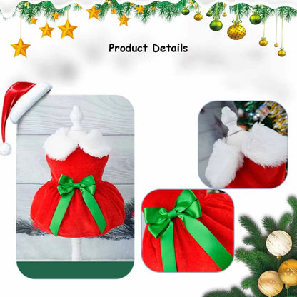 Christmas Dog Dress - Soft Cotton Winter Dog Clothes | Small Pet Dress, Easy To Clean - ZOOMNSTORE