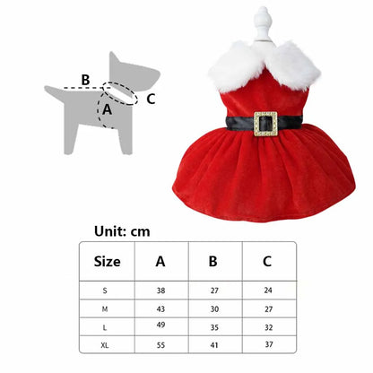 Christmas Dog Dress - Soft Cotton Winter Dog Clothes | Small Pet Dress, Easy To Clean - ZOOMNSTORE