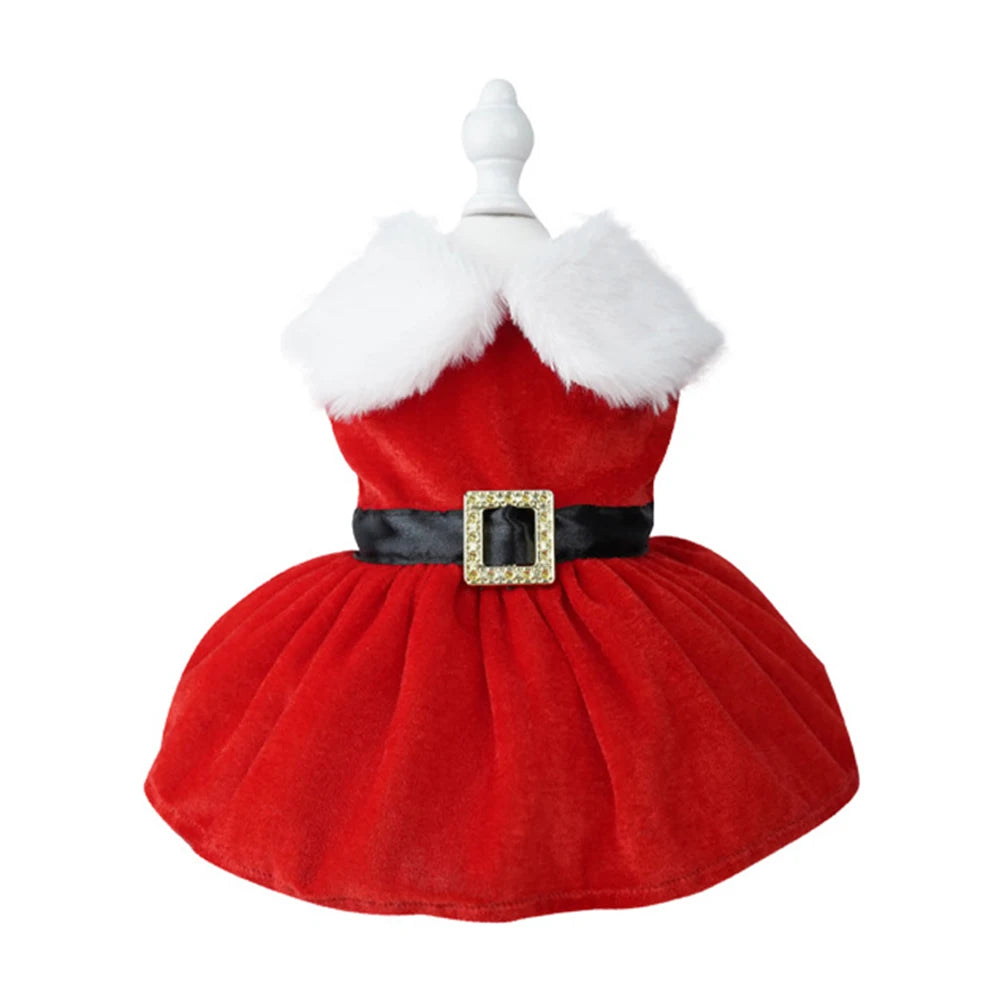 Christmas Dog Dress - Soft Cotton Winter Dog Clothes | Small Pet Dress, Easy To Clean - ZOOMNSTORE