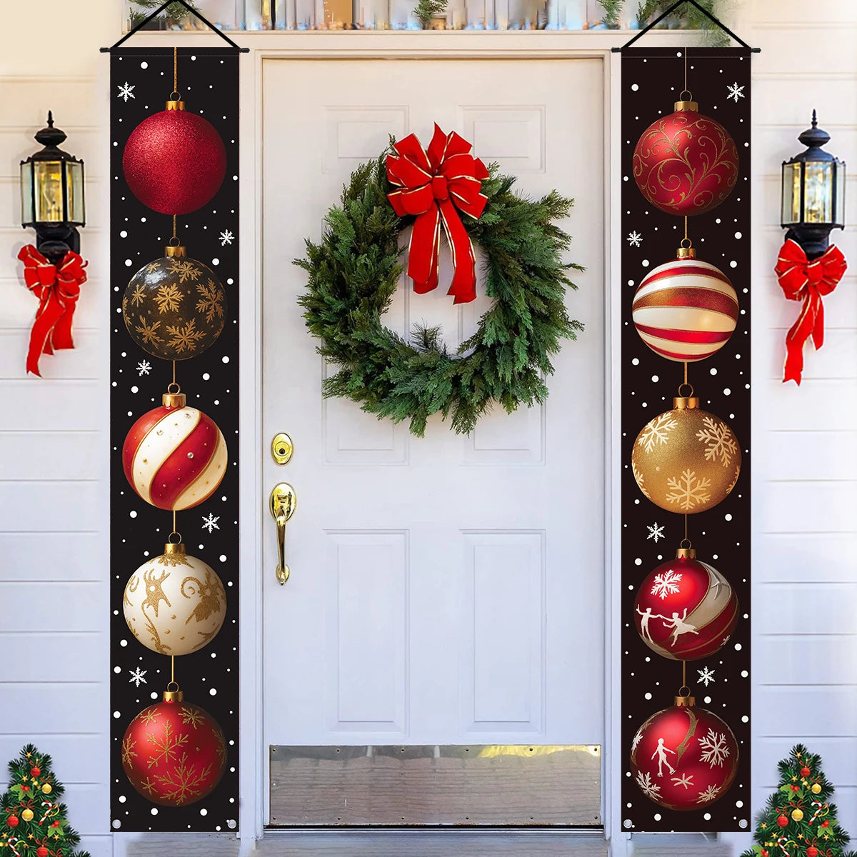 Christmas Door Banner - Merry Xmas Hanging Sign | Holiday Party Decoration 2025 - ZOOMNSTORE