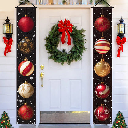 Christmas Door Banner - Merry Xmas Hanging Sign | Holiday Party Decoration 2025 - ZOOMNSTORE