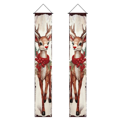 Christmas Door Banner - Merry Xmas Hanging Sign | Holiday Party Decoration 2025 - ZOOMNSTORE