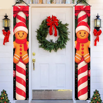 Christmas Door Banner - Merry Xmas Hanging Sign | Holiday Party Decoration 2025 - ZOOMNSTORE
