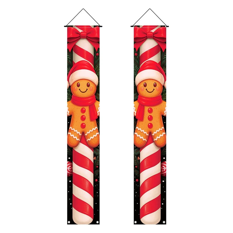 Christmas Door Banner - Merry Xmas Hanging Sign | Holiday Party Decoration 2025 - ZOOMNSTORE