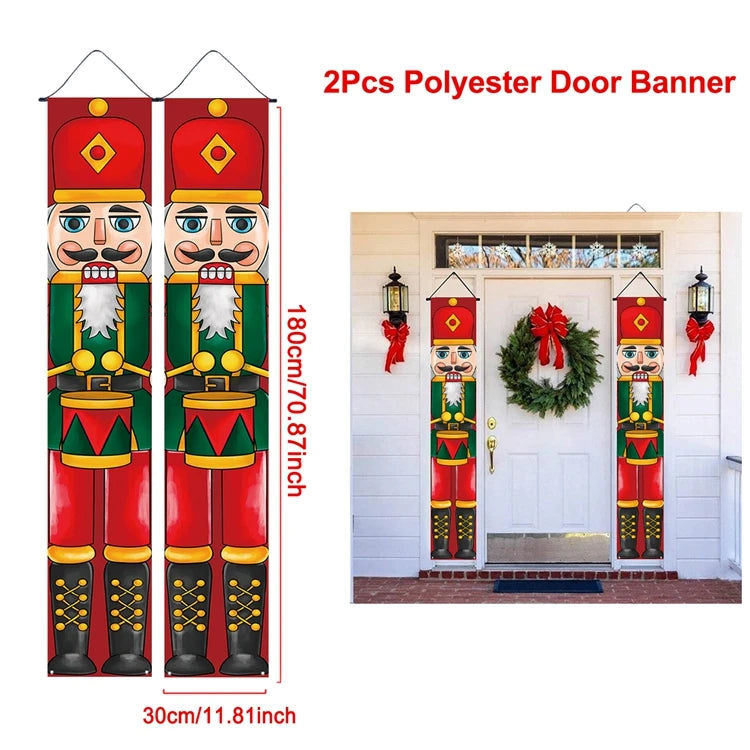 Christmas Door Banner - Merry Xmas Hanging Sign | Holiday Party Decoration 2025 - ZOOMNSTORE
