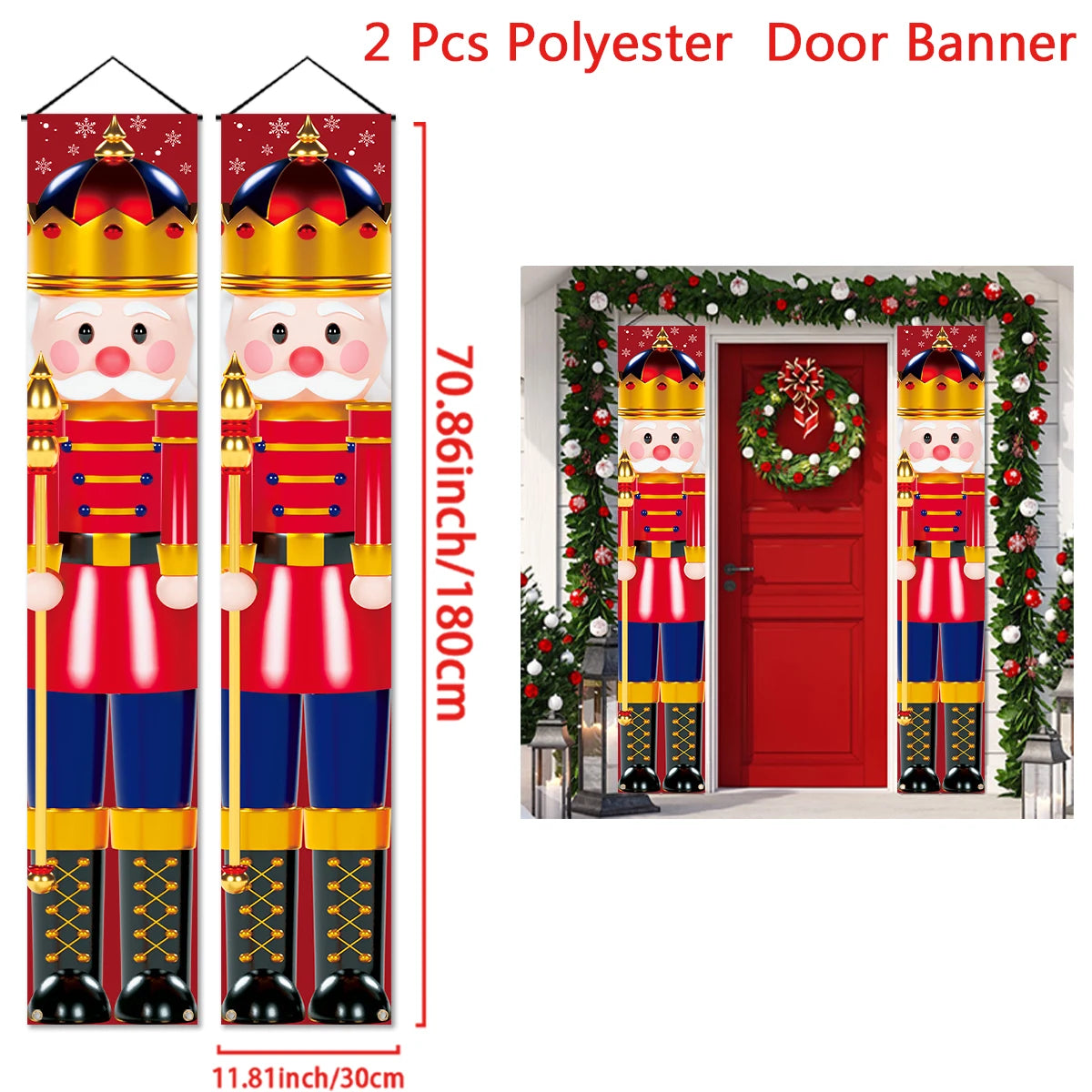 Christmas Door Banner - Merry Xmas Hanging Sign | Holiday Party Decoration 2025 - ZOOMNSTORE