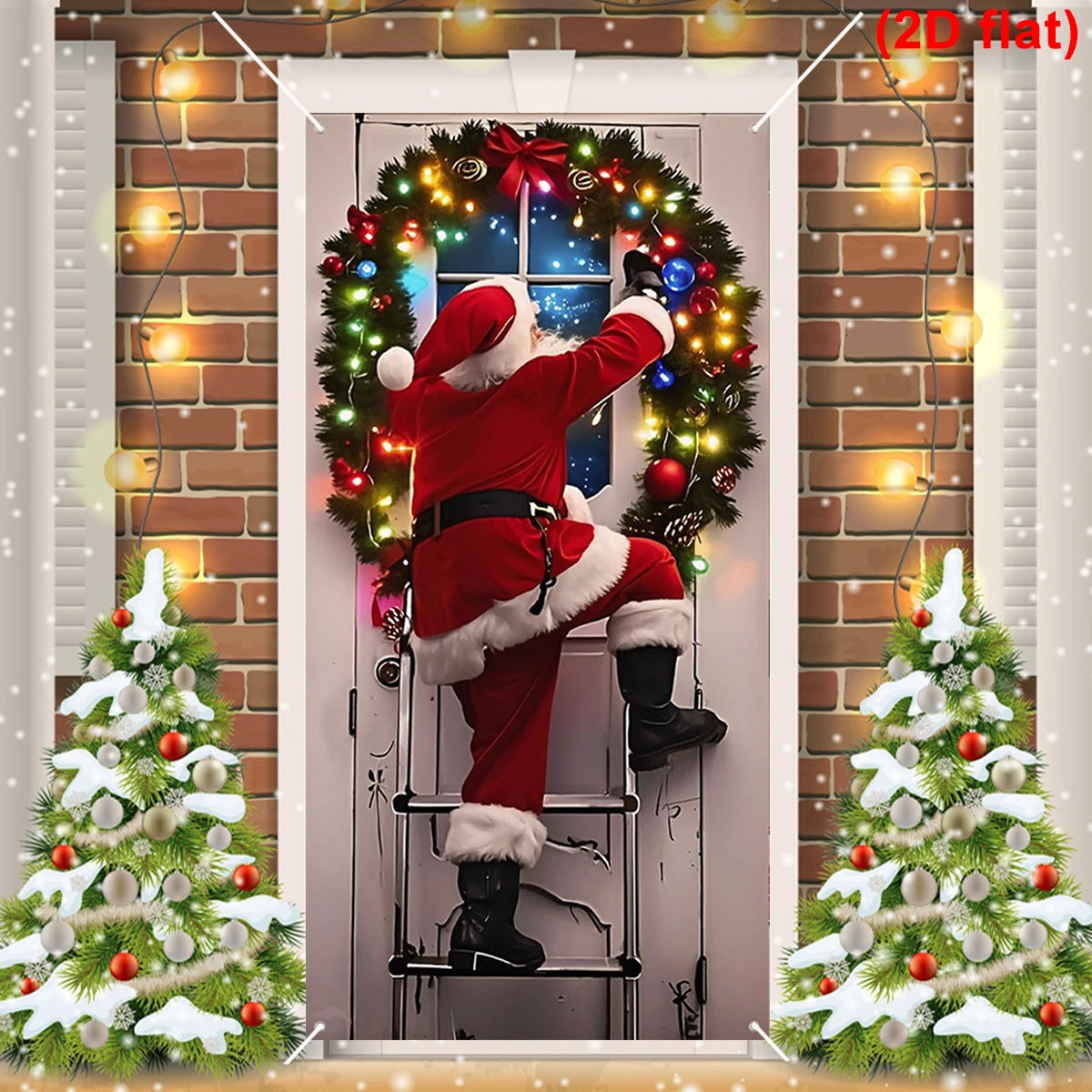 Christmas Door Banner – Santa Claus Flag Holiday Door Decoration for Home - ZOOMNSTORE
